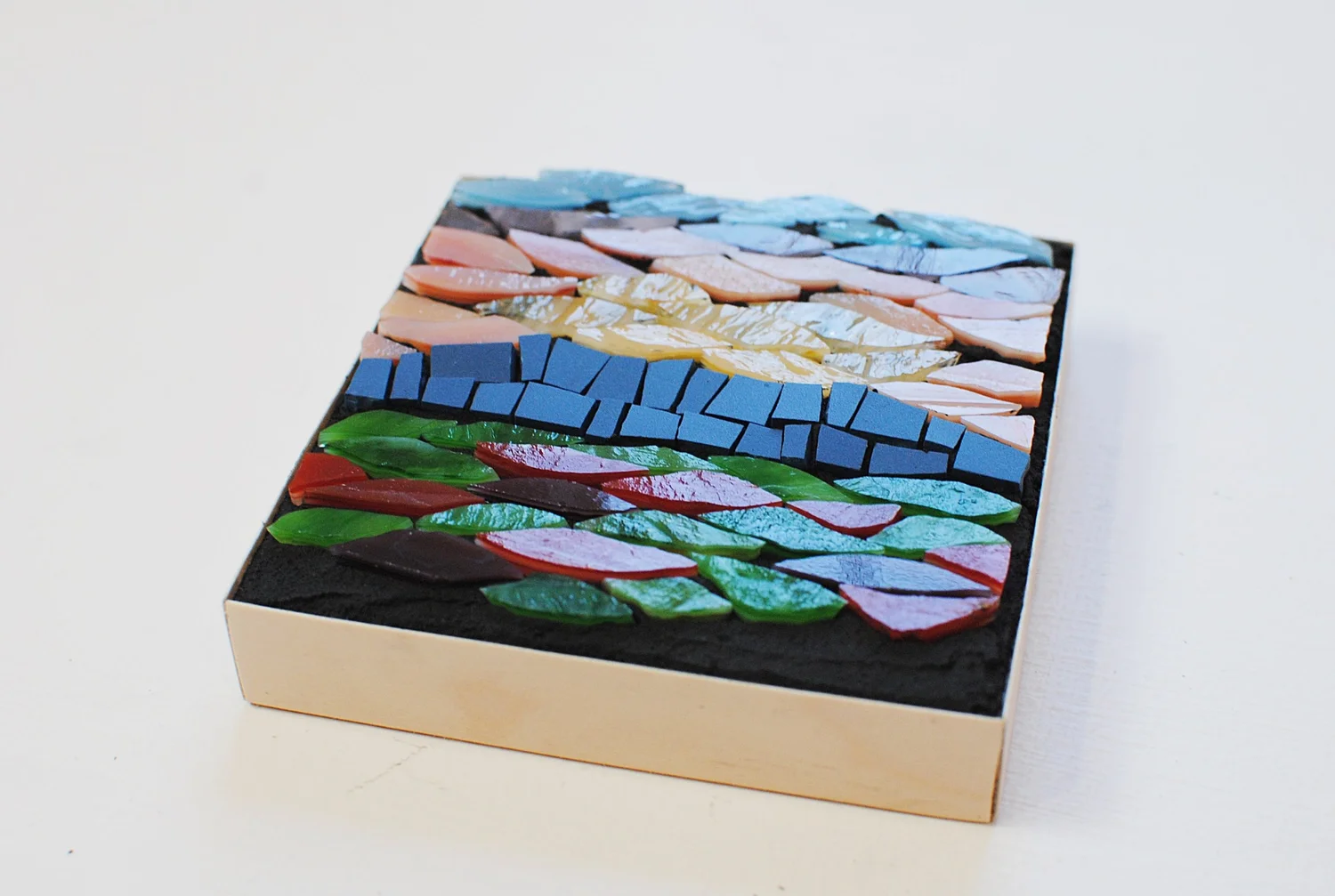 Mountain Landscape mosaic wall or shelf art — Phoenix Handcraft